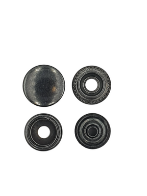 Кнопка Каппа чорний нікель 15 мм 15-61 PRESS SNAP BUTTON-CF404 BLACK FREE NICKEL фото